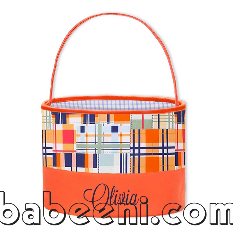 Baby handbag orange monogrammed KB18